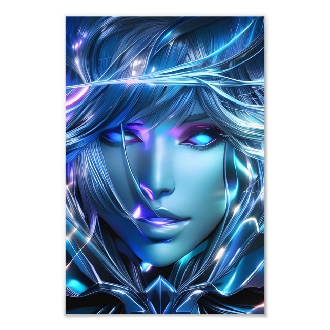 Digital Blue Photo Print (Front)