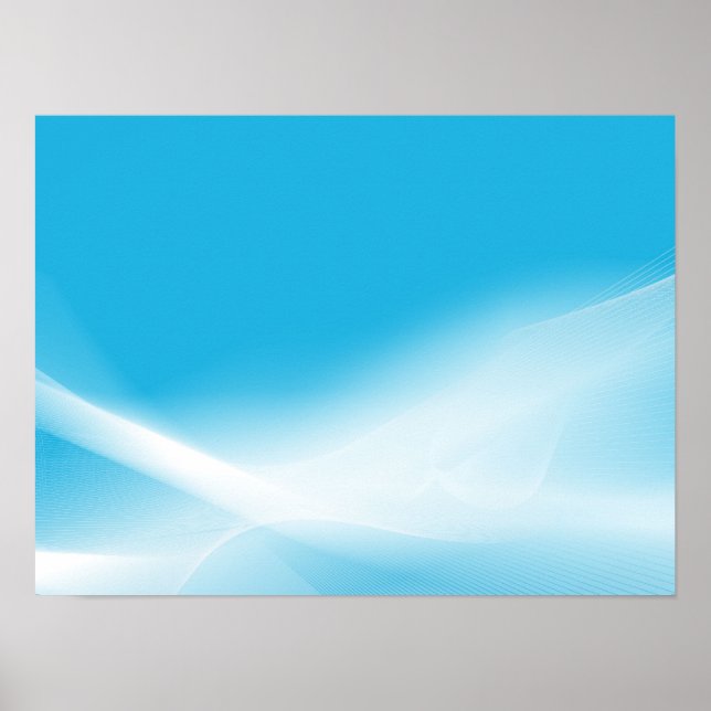 DIGITAL BLUE SKY WHITE CLOUDS SWIRLS RANDOM POSTER (Front)