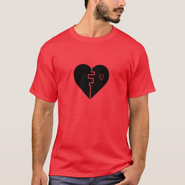 digital broken heart T-Shirt (Front)