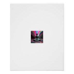 Digital Buddha Meditation Matrix Poster