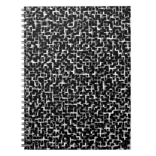 Digital Camo Black White Grey Grey Pattern Notebook