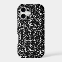 Digital Camo Black White Yellow Pattern
