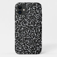 Digital Camo Black White Yellow Pattern