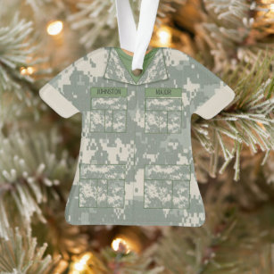 Digital Camo Military Personalised Occupation Ornament