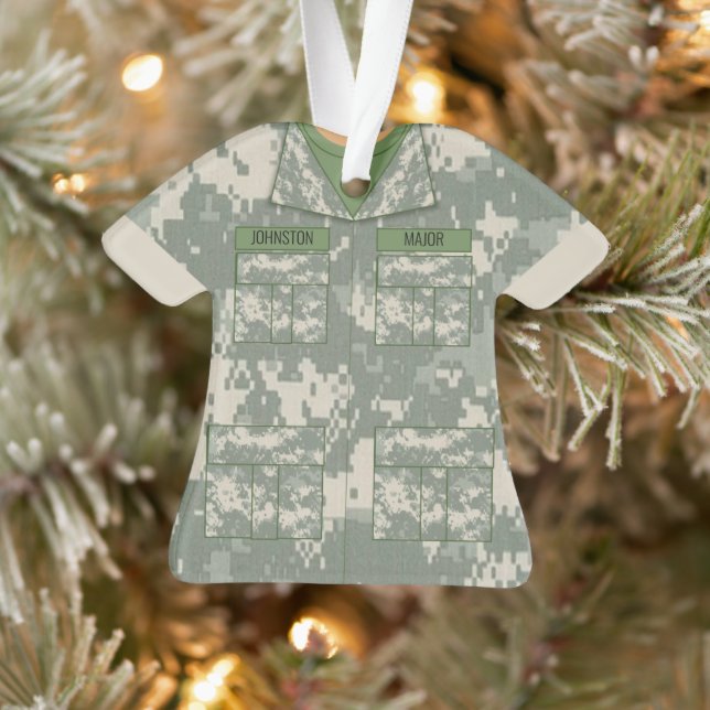 Digital Camo Military Personalised Occupation Ornament (Tree)