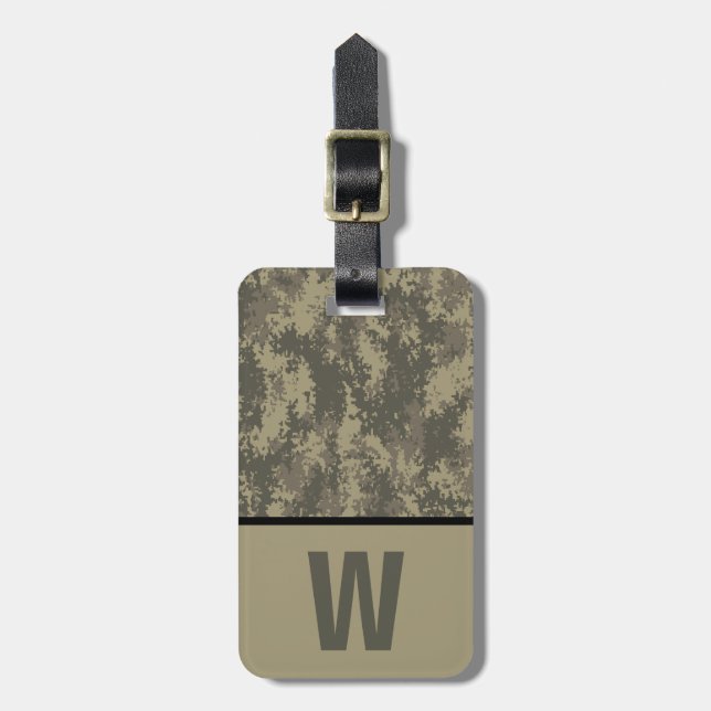 Digital Camoflauge,Camo, Colour Block Kid's Initia Luggage Tag (Front Vertical)