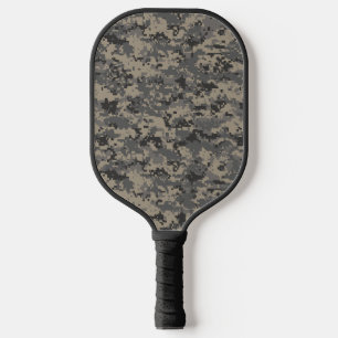 Digital camouflage military army pixel camo print pickleball paddle