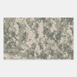 digital camouflage rectangular sticker
