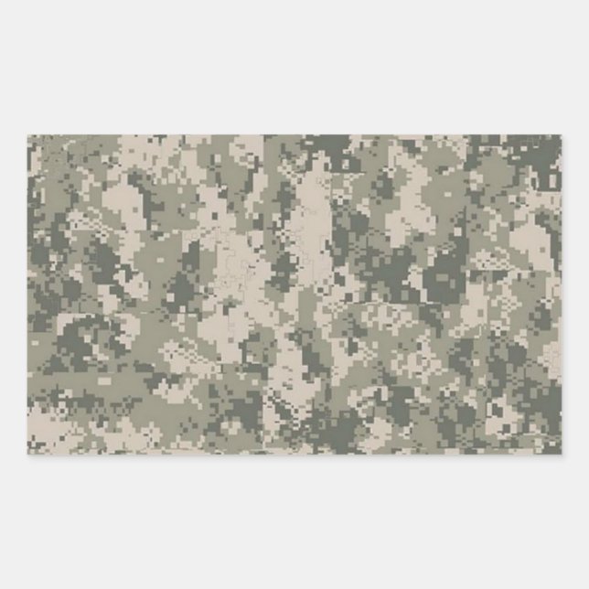digital camouflage rectangular sticker (Front)