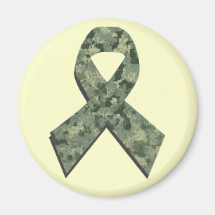 Digital Camouflage Ribbon Magnet
