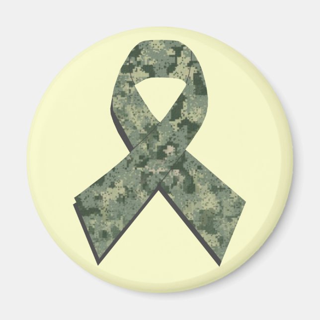 Digital Camouflage Ribbon Magnet (Front)