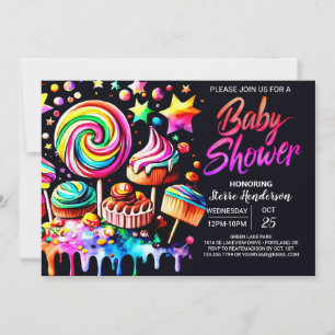 Digital Candy Dream Baby Shower Invitation