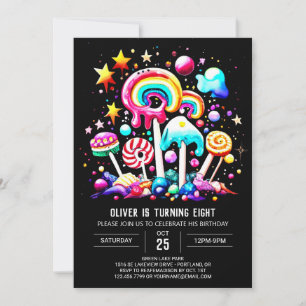 Digital Candyland Dreamland Birthday Invitation