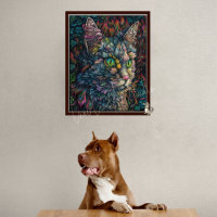 Digital Cat Wall Art-Beautiful Calico Cat Portrait