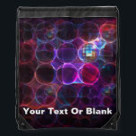 Digital Cavitation Drawstring Bag<br><div class="desc">A multi-coloured digital image composed of multiple faceted,  glass-like,  spheres.</div>