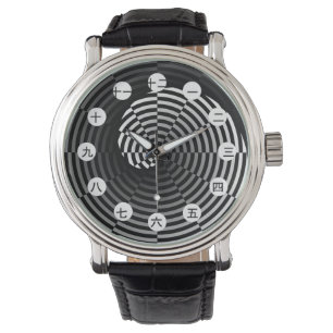 Digital Chequered Yin Yang(Jpn)by Kenneth Yoncich Watch