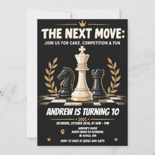 Digital Chess Birthday Invitation