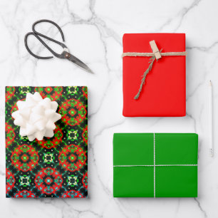 Digital Christmas Dots Design 1 Wrapping Paper Sheet
