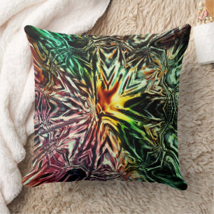 Digital coloured of rustic embossed strokes        cushion