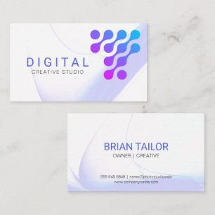 Digital Colourful Gradient Logo Business Card