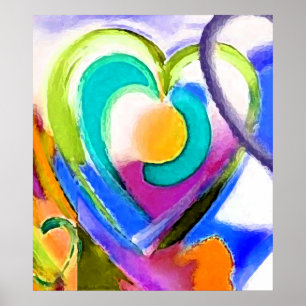 Digital colours Heart Poster
