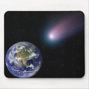 Digital composite of a comet heading towards Ea Mouse Mat