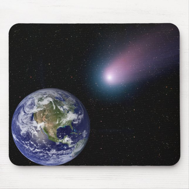 Digital composite of a comet heading towards Ea Mouse Mat (Front)