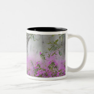 Digital Composite of Azaleas and magnolia tree Two-Tone Coffee Mug