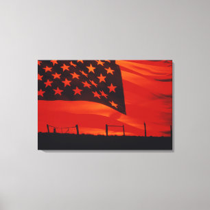 Digital composite of the American Flag Canvas Print
