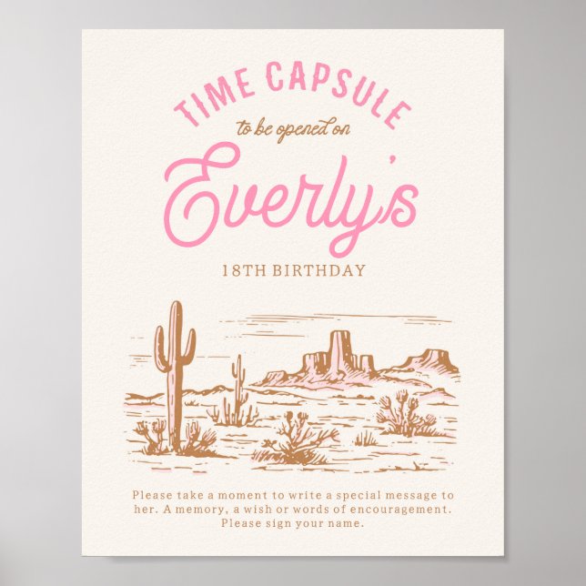 Digital Cowgirl Time Capsule Sign (Front)