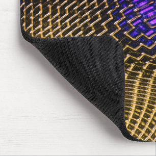 Digital crooked mesh of showy sepia wire on violet mouse mat