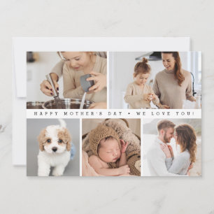 Digital Custom Photo Collage Mother's day  Holiday Card