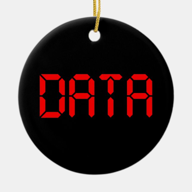DIGITAL DATA CERAMIC TREE DECORATION (Front)