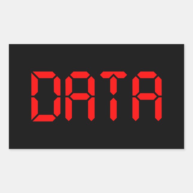 DIGITAL DATA RECTANGULAR STICKER (Front)