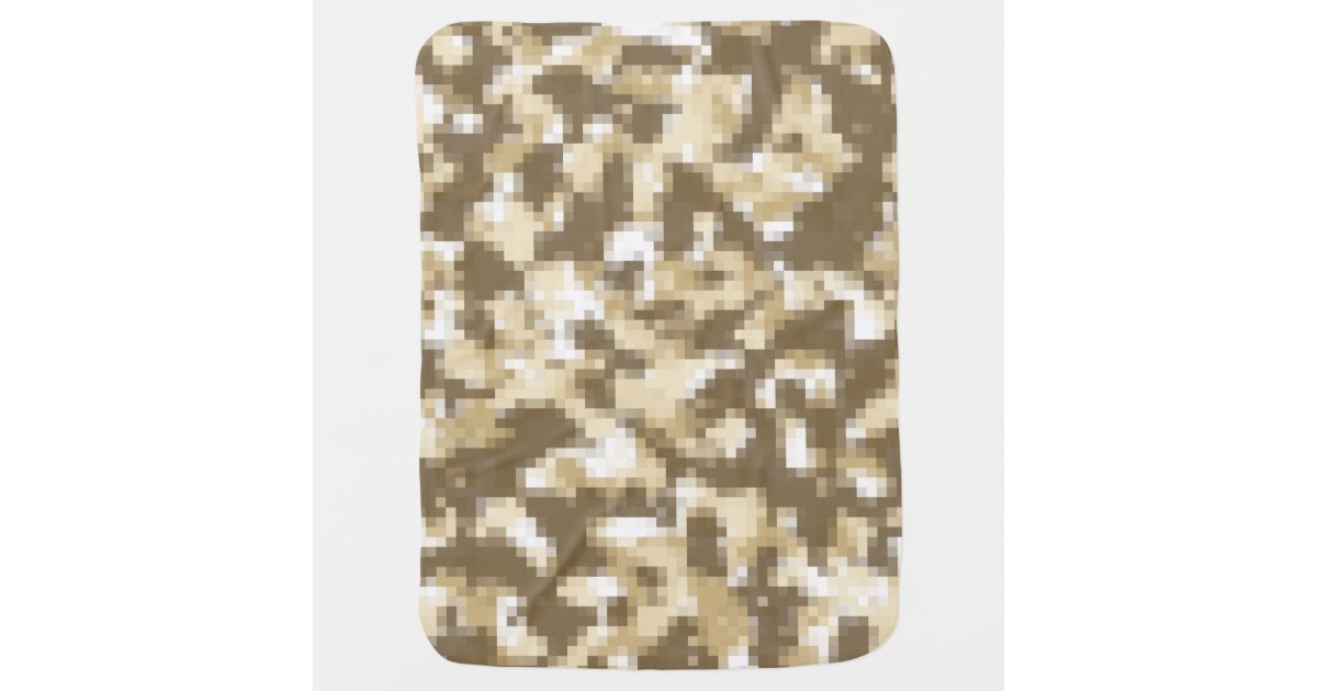 Digital Desert Camo Baby Blanket Zazzle Co Uk