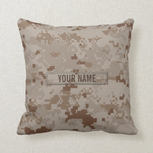 Digital Desert Camouflage Customisable Cushion