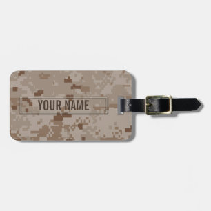 Digital Desert Camouflage Customisable Luggage Tag