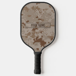 Digital Desert Camouflage Customisable Pickleball Paddle