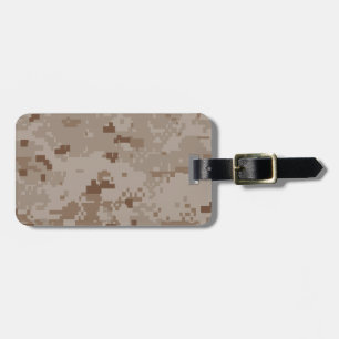 Digital Desert Camouflage Luggage Tag