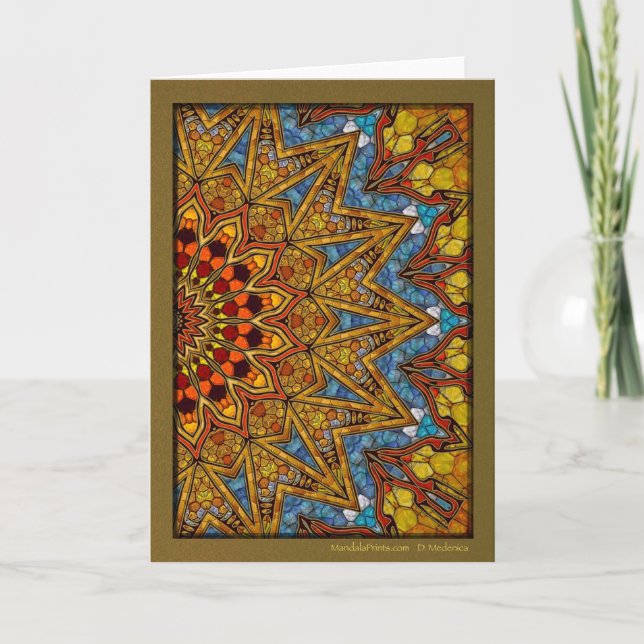 Digital Desert Mandala Holiday Card (Front)