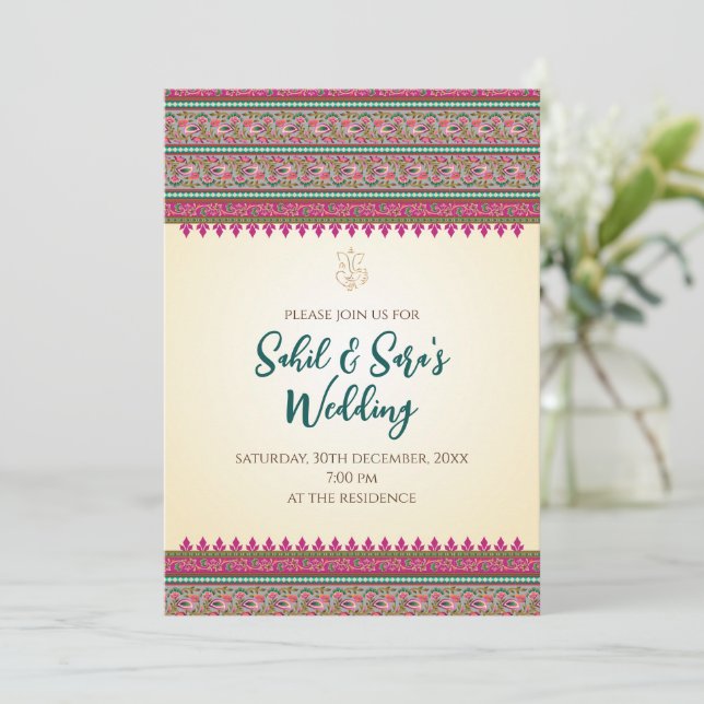 Digital Desi Wedding card Indian Wedding invite (Standing Front)