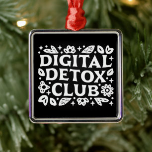 Digital detox club mindfulness reminder metal tree decoration