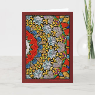 Digital Diamond Mandala Holiday Card