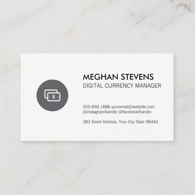 Digital Dollar Icon Appointment Card (Front)