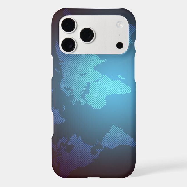 Digital Dot World Map Gradient Art (Back)