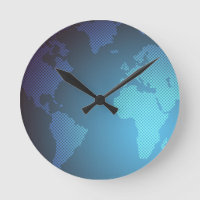 Digital Dot World Map Gradient Art