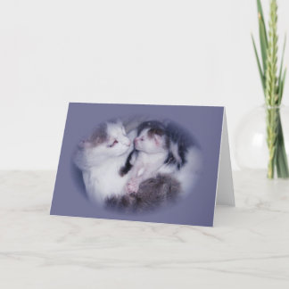 digital download baby and momma cats love grey thank you card