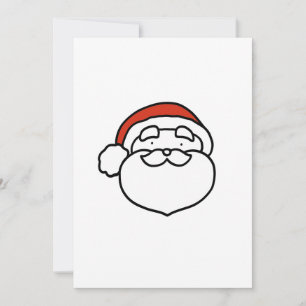 Digital Download Christmas Santa with Red Hat Holiday Card