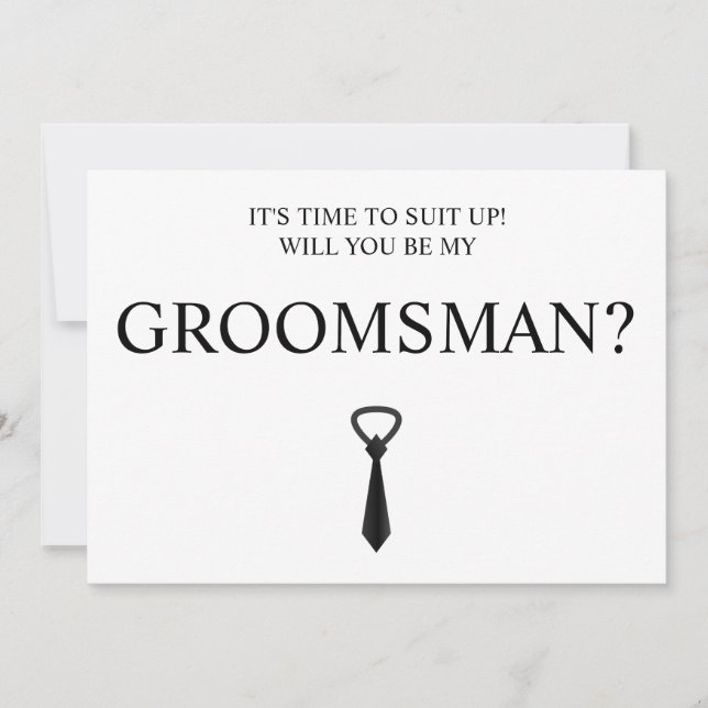 Digital Download Groomsman Card, Groomsmen & Best  Invitation (Front)