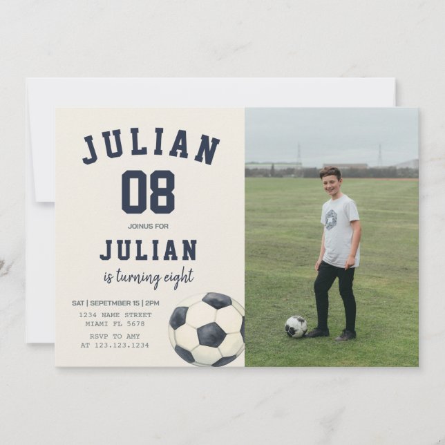 Digital Download Sports Party Invite (Front)